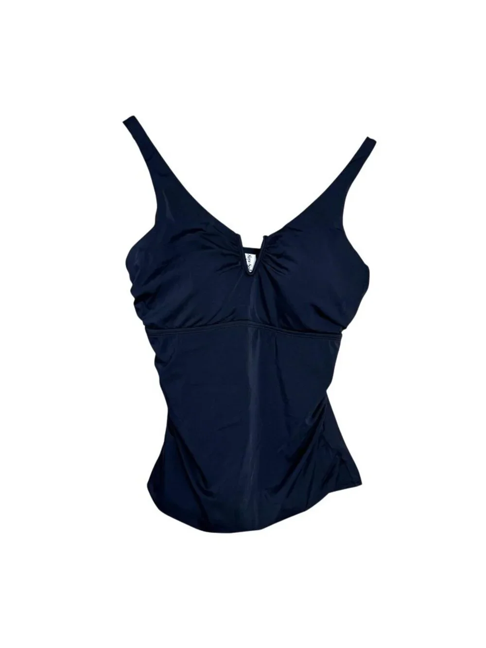 Shape Solver Mimi Flamingo NEW Black Tankini Sz 12 Beachy Resortwear Summer Pool
